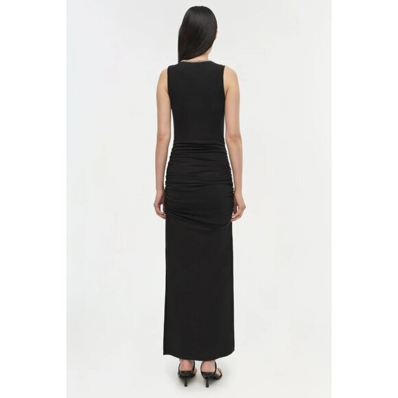 SIMKHAI Fiamma Tank Midi Dress in Black Small New Womens Long Maxi Gown - Picture 15 of 16